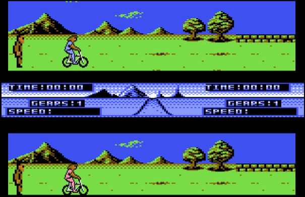 Pro Mountain Bike Simulator - Commodore 64 game screenshot (1990) by Alternative